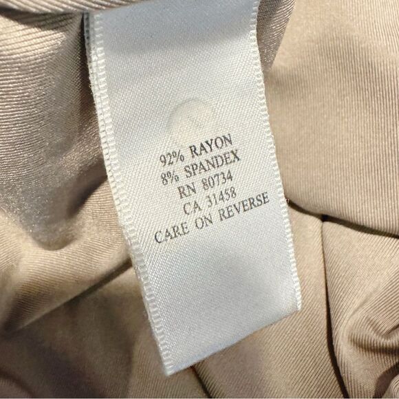 BCBGMaxAzria Tan V-Neck Cross Front Wrap Dress XS - Picture 7 of 8